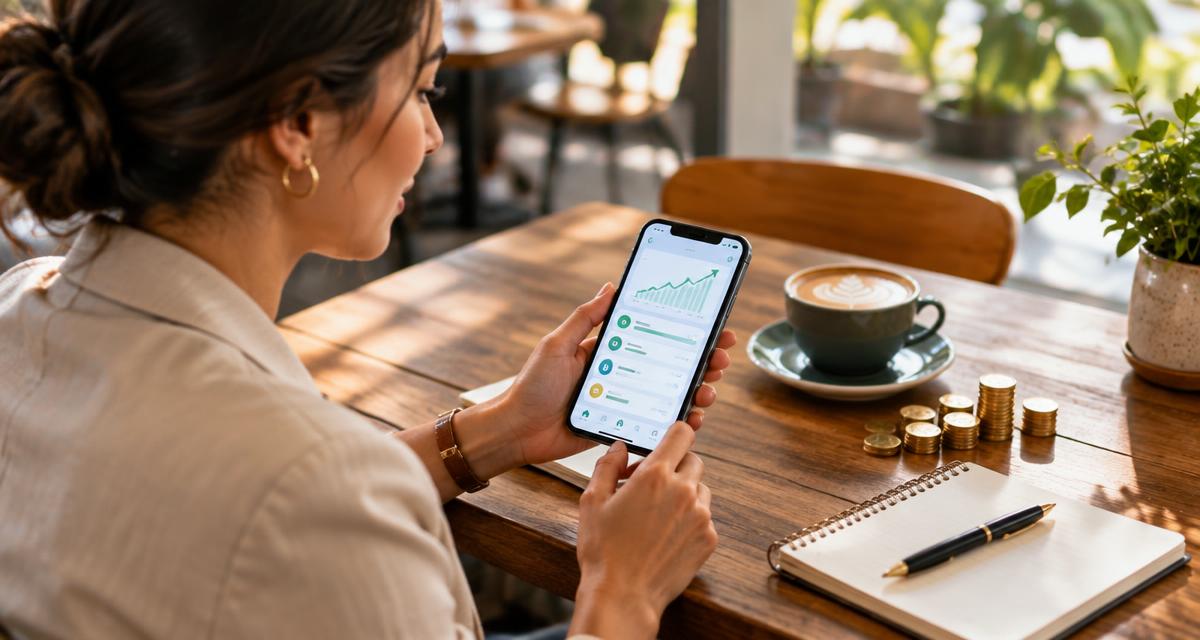 Owner checking cash flow on a phone