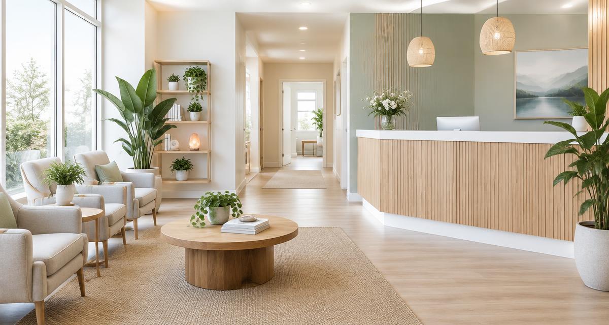 Bright wellness practice reception